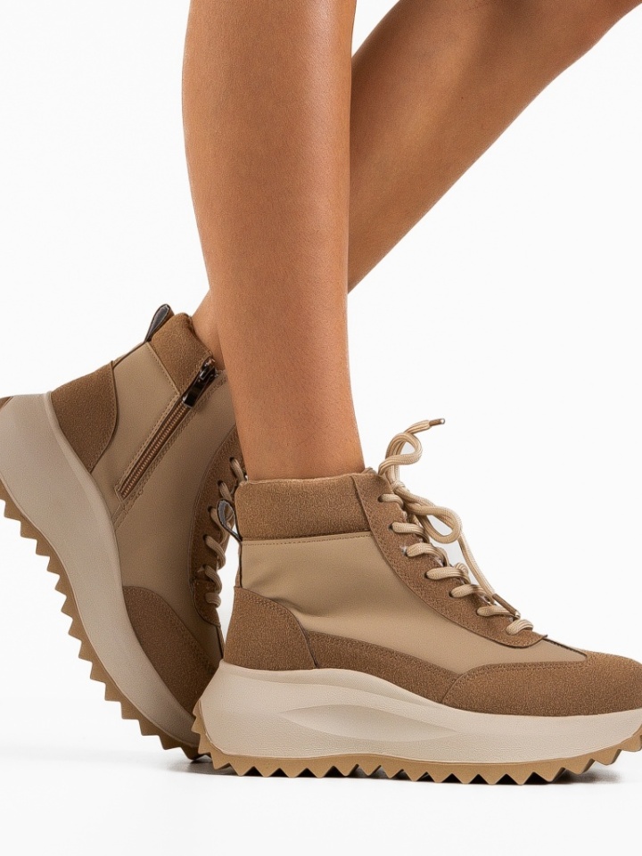 Sneakers dama Tefa Bej 2