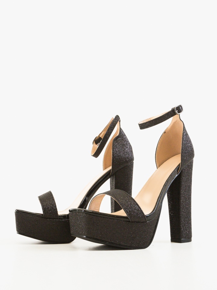 Sandale cu toc Kamerun Aurii