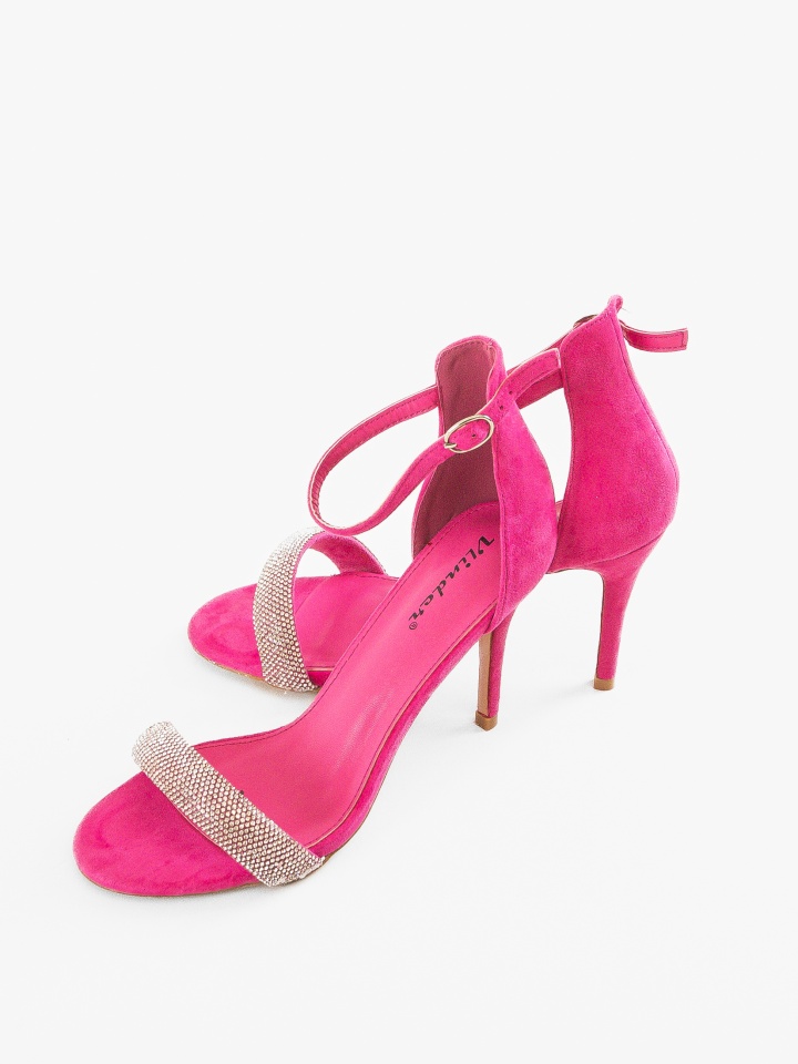 Sandale cu toc Riya Fuchsia
