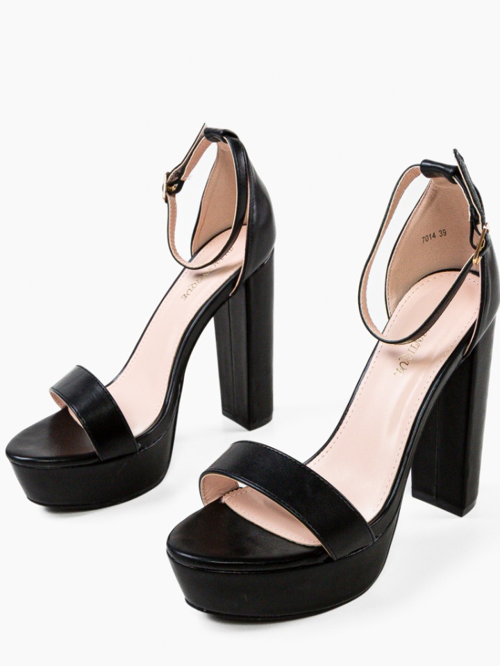 Sandale cu toc Reich Negre