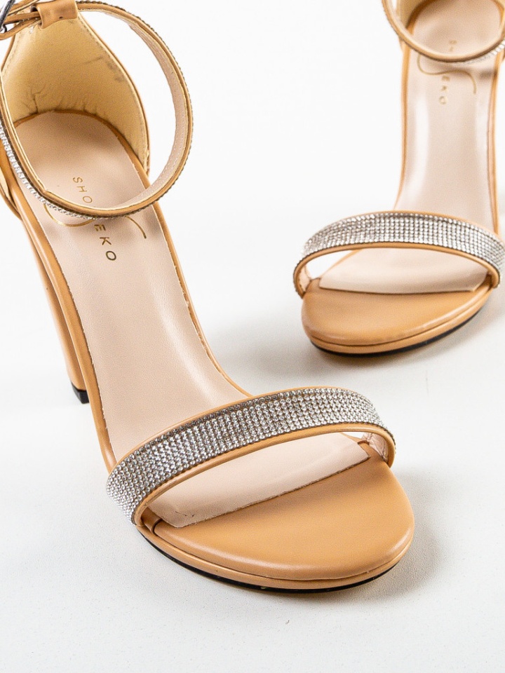 Sandale cu toc Crimson Negre