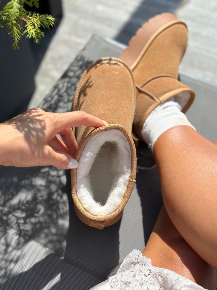 Cizme tip Ug Dayana Bej