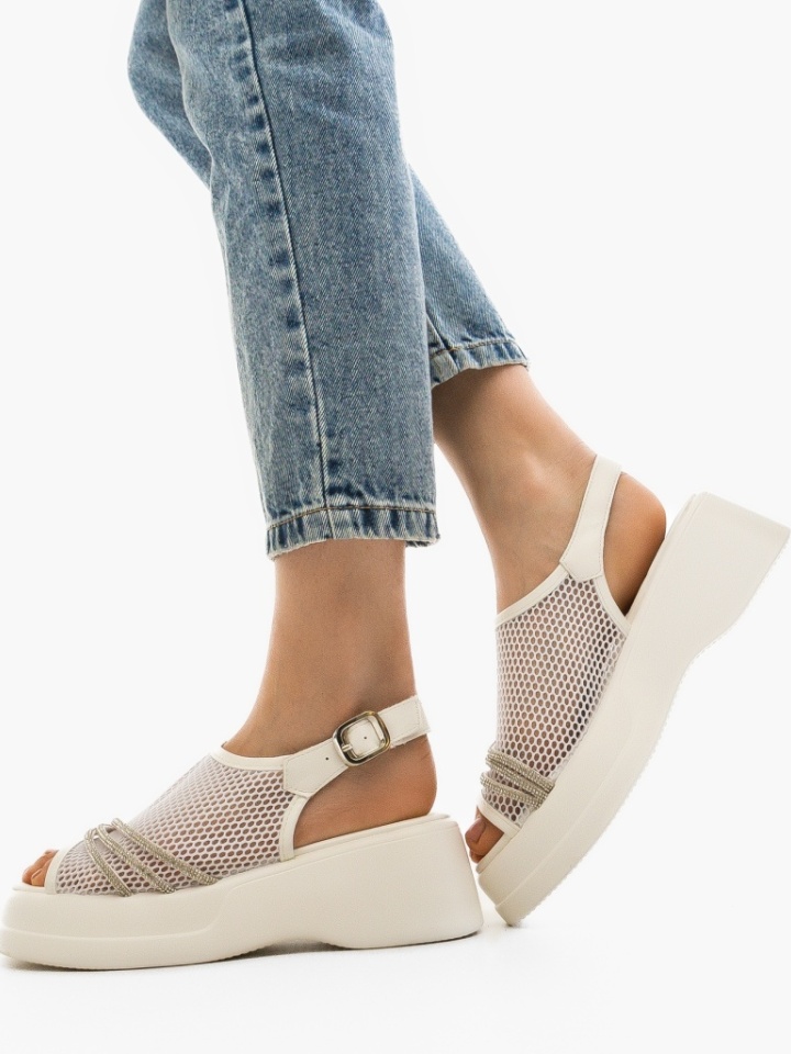 Sandale dama Paze Albe