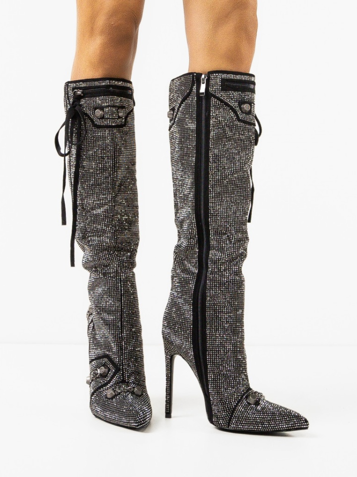 Cizme dama Gavin Argintii