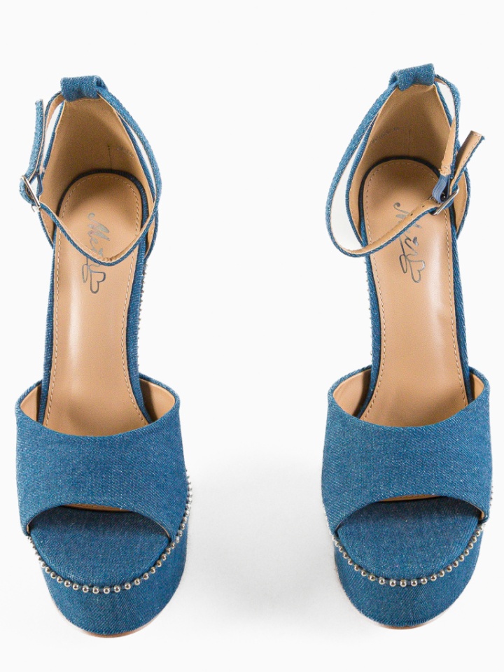 Sandale cu toc Windsor Albastri
