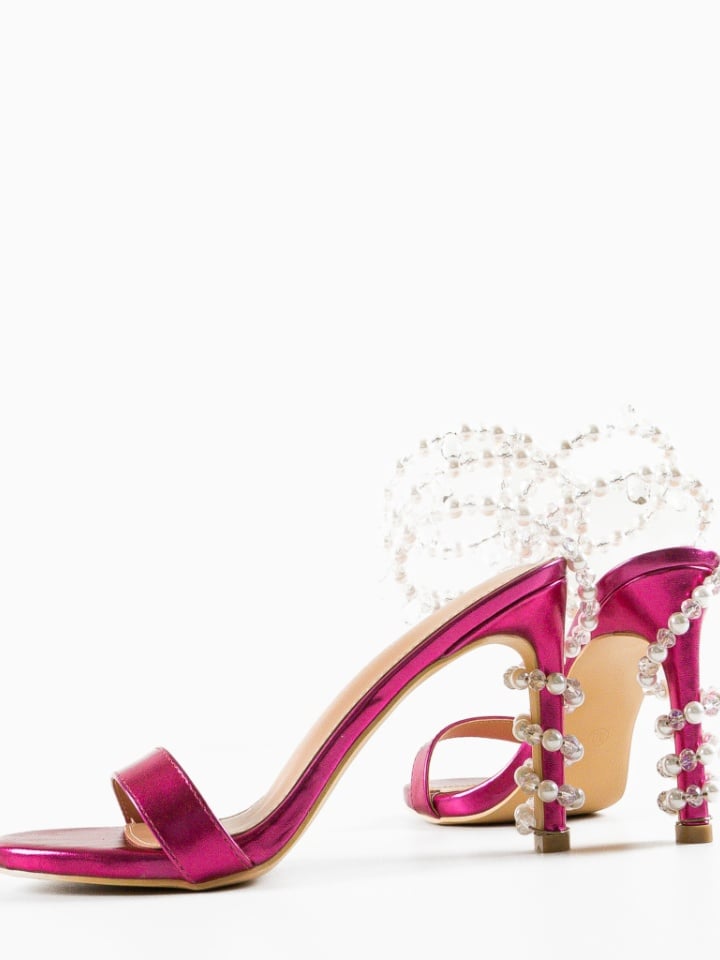 Sandale cu toc Uche Aurii