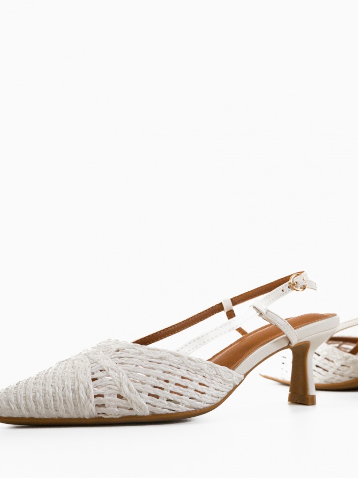 Pantofi cu toc Alexandrit Albi