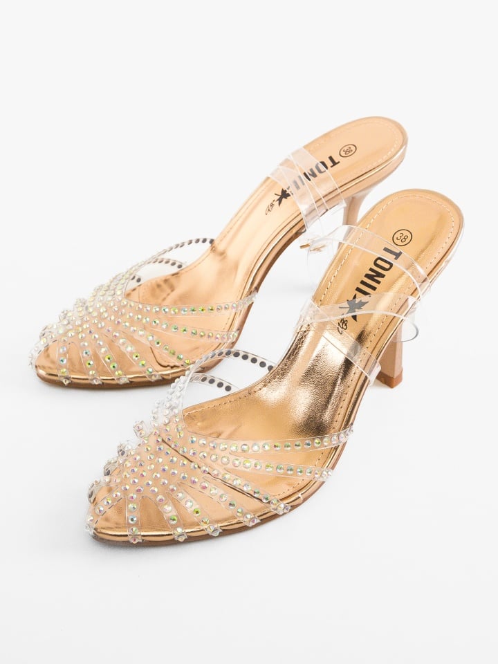 Pantofi cu toc Myndre Argintii