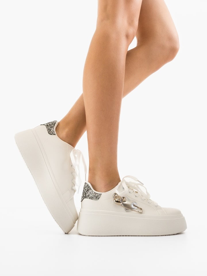 Sneakers dama Neela Argintii