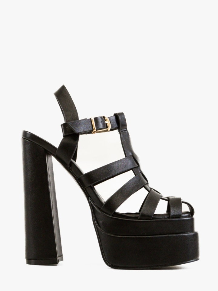 Sandale cu toc Brett Negre