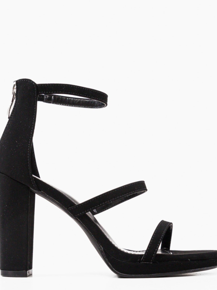 Sandale cu toc Josie Negre