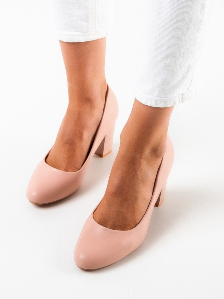 Pantofi cu toc Oliva Roz