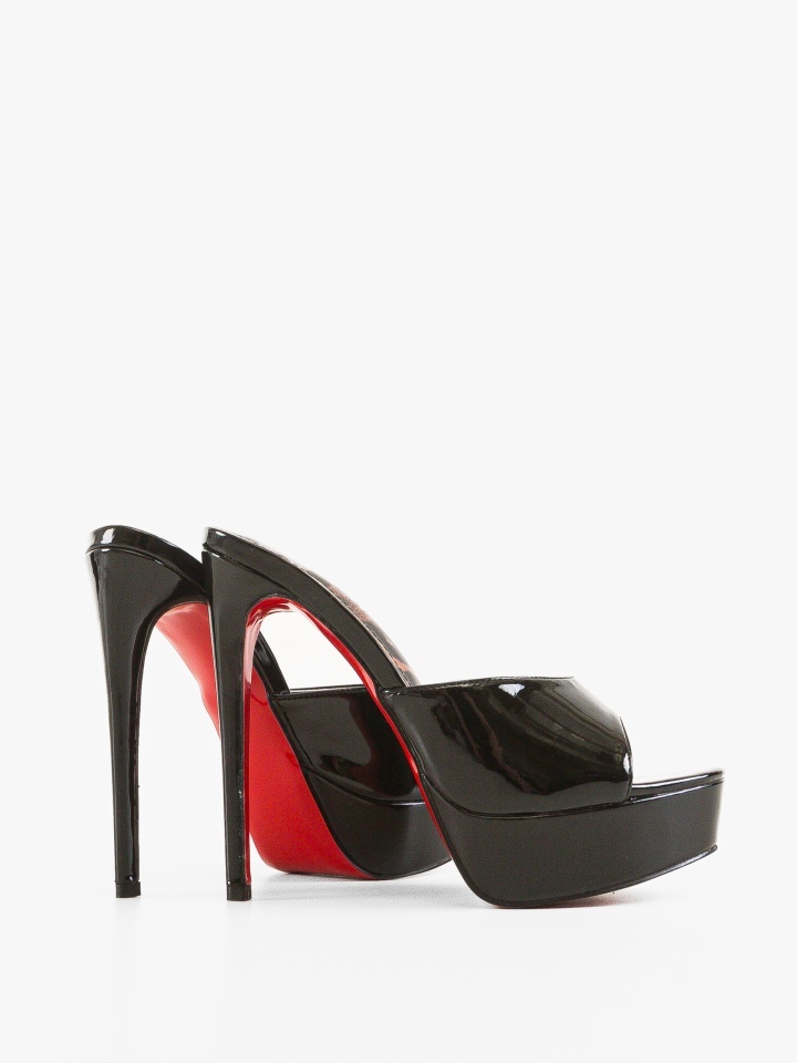 Saboti cu toc Kare Rosii