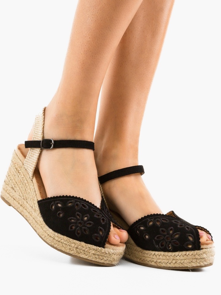 Platforme dama Horn Negre