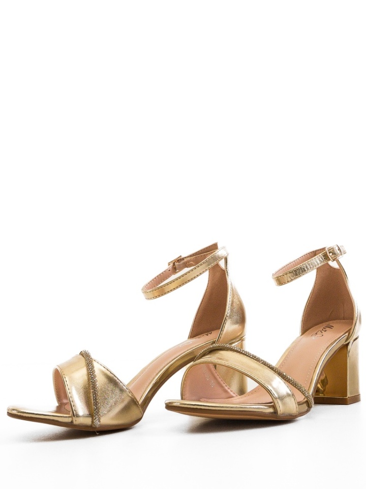 Sandale cu toc Lasgun Aurii