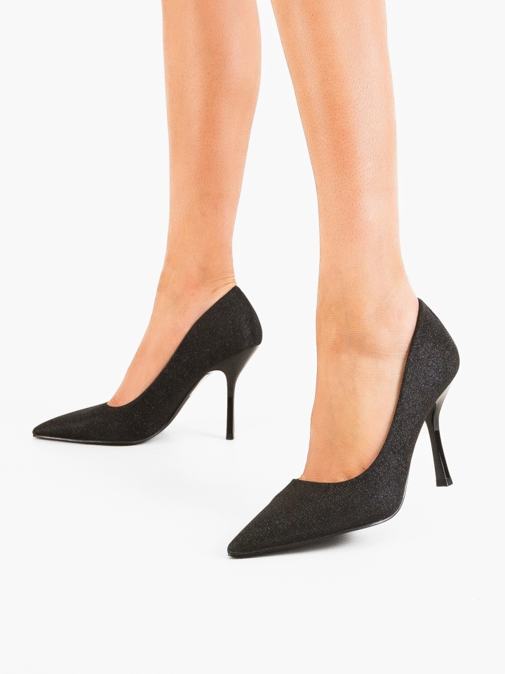 Pantofi stiletto dama Moham Argintii