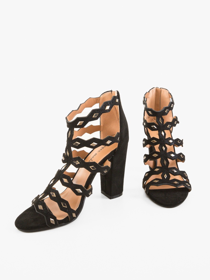 Sandale cu toc Kevin Negre