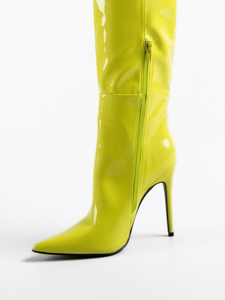 Cizme cu toc Bybyam Galbene