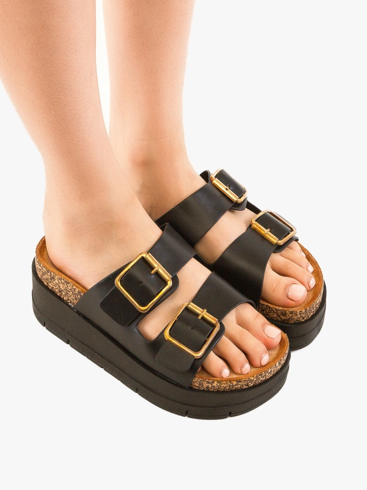 Papuci dama Olive Bej