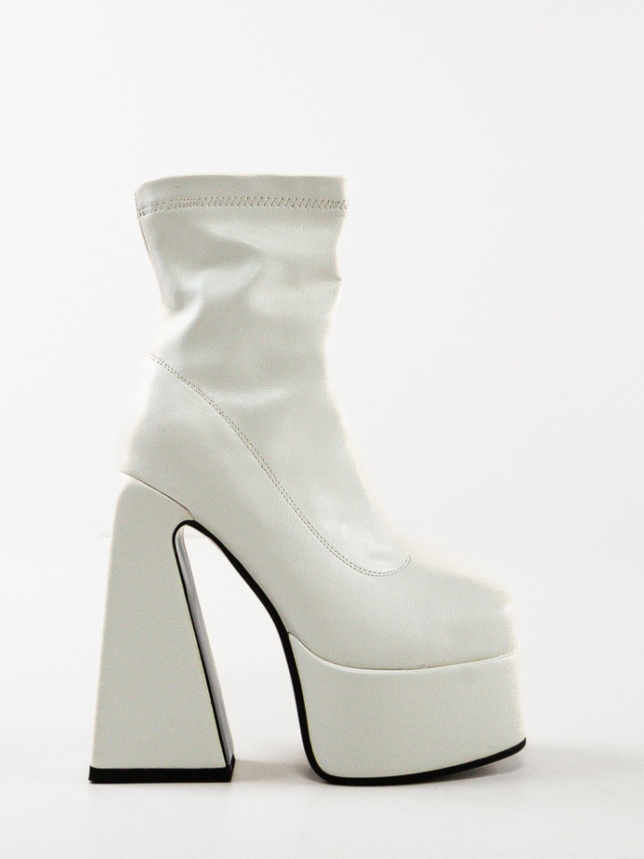 Botine dama Huron Albe