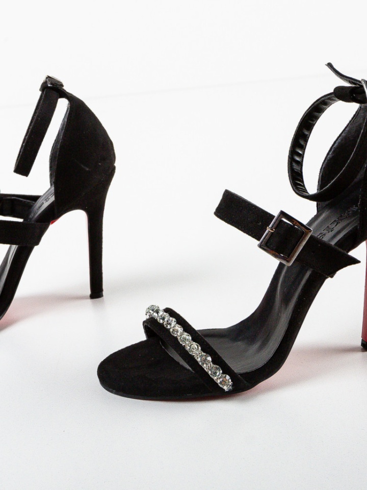 Sandale cu toc Fadana Negri