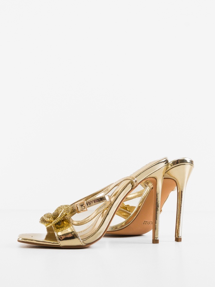 Sandale cu toc Venara Argintii