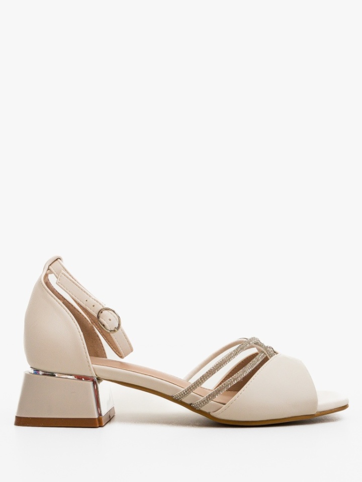 Sandale cu toc Fenrir Argintii