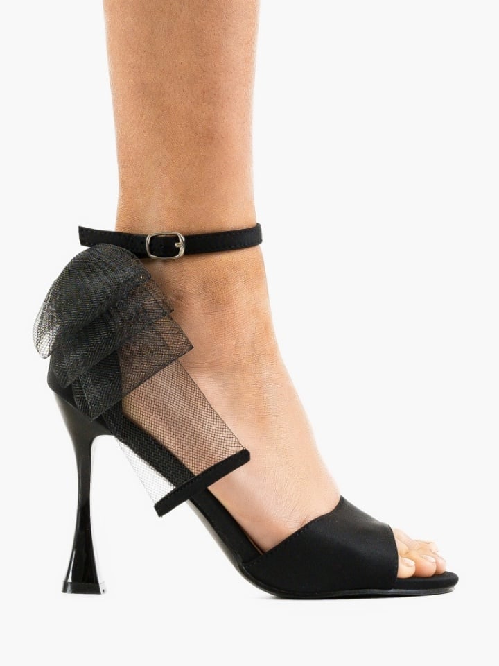 Sandale cu toc Mejia Negre