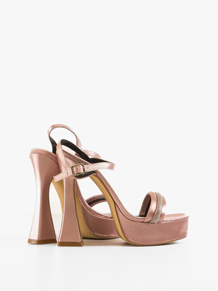 Sandale cu toc Wong Fuchsia