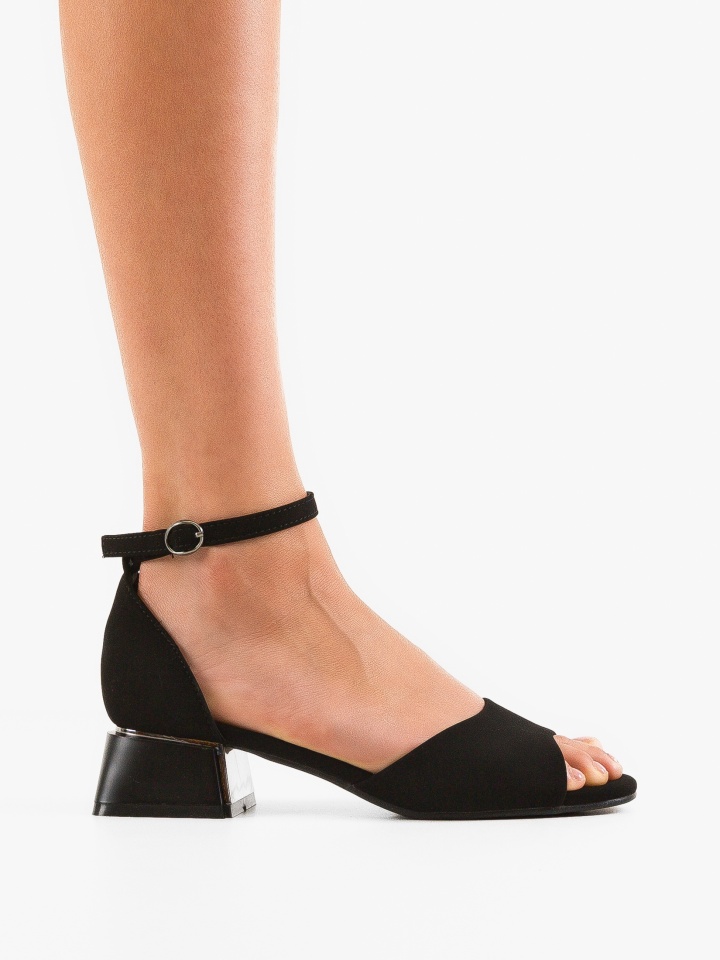 Sandale cu toc Anabelle Albe