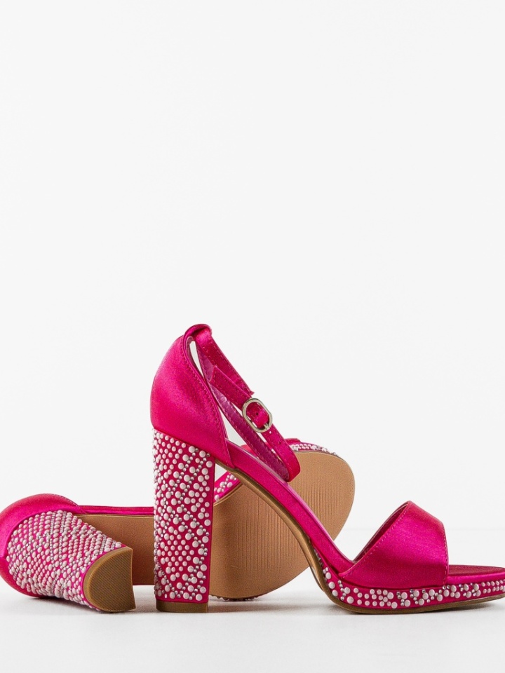 Sandale cu toc Hagen Argintii