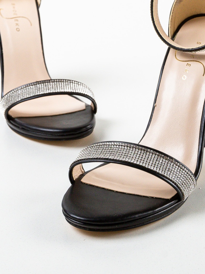 Sandale cu toc Crimson Negre