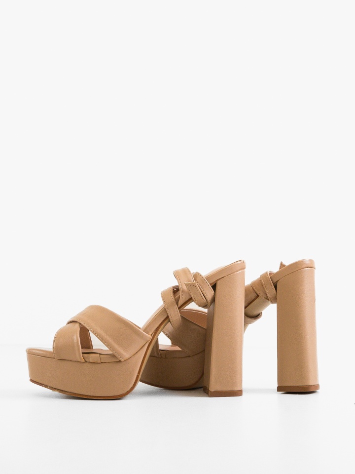 Sandale cu toc Jessica Nude