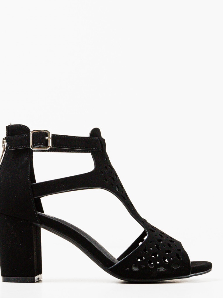 Sandale cu toc Minison Albe