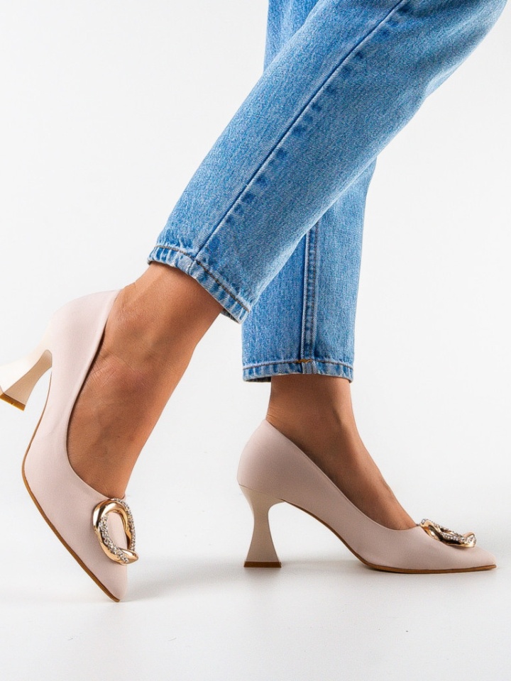 Pantofi cu toc Yuga Bej