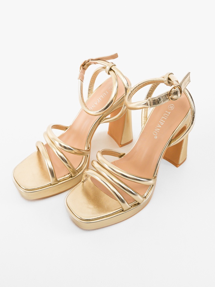 Sandale cu toc Grant Argintii