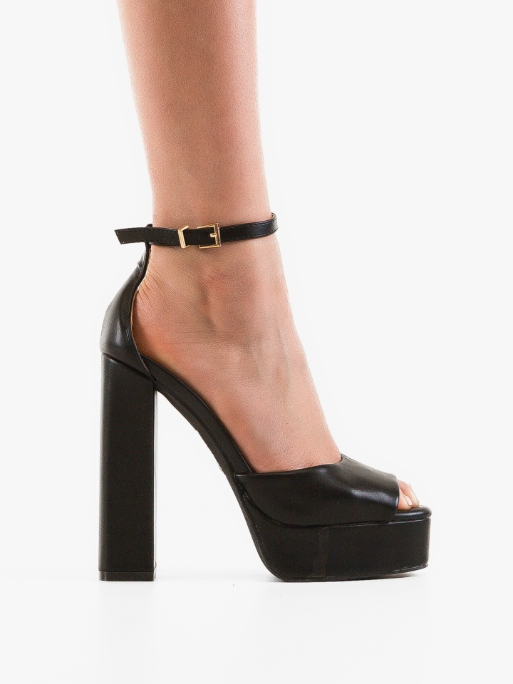 Sandale cu toc Guzman Negre