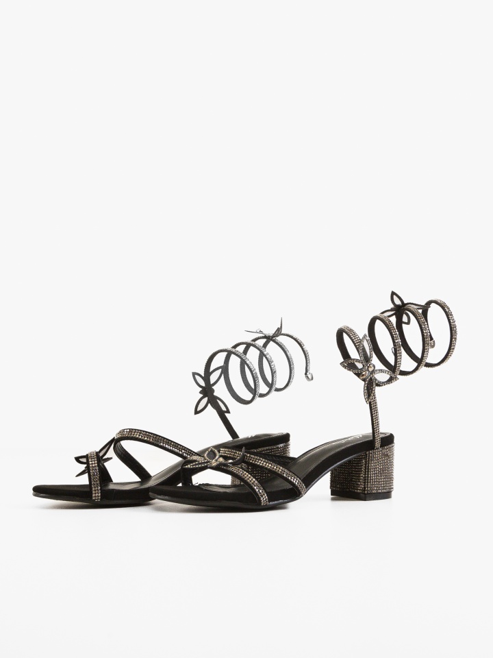 Sandale cu toc Margret Aurii