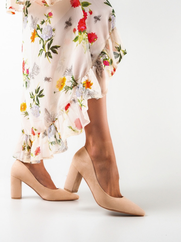 Pantofi cu toc Arka Bej