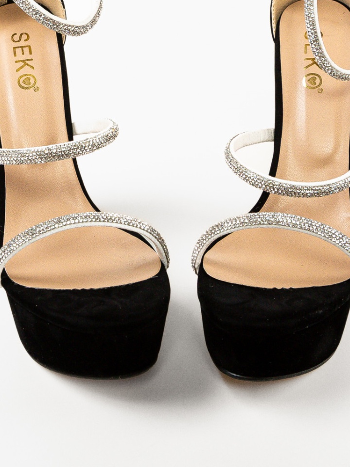 Sandale cu toc Geamelya Negri 2