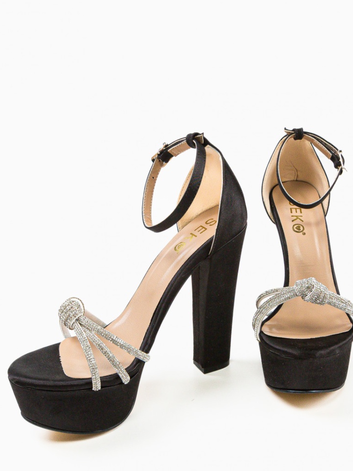 Sandale cu toc Geamelya Negri 2