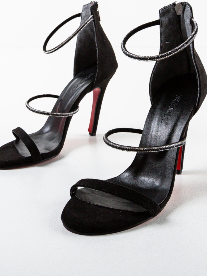 Sandale cu toc Cazak Argintii