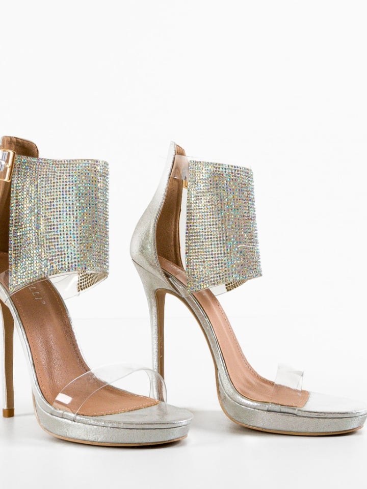 Sandale cu toc Joakim Argintii