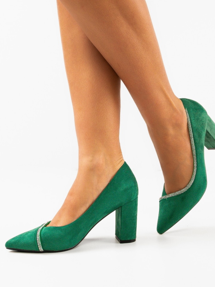 Pantofi cu toc Bavalka Verzi