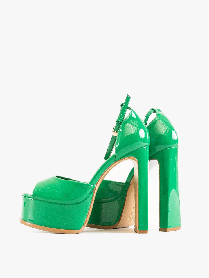 Sandale cu toc Carol Fuchsia