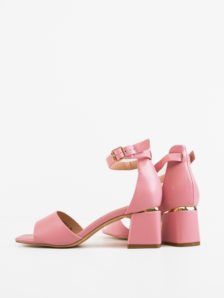 Sandale cu toc Jakub Argintii