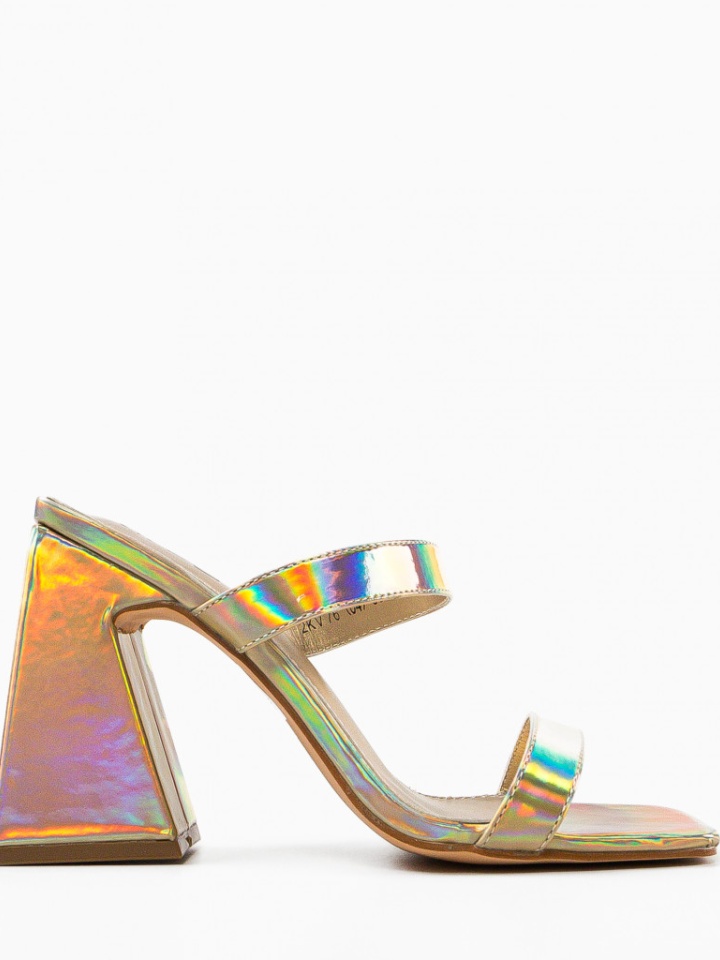 Saboti cu toc Luanda Argintii