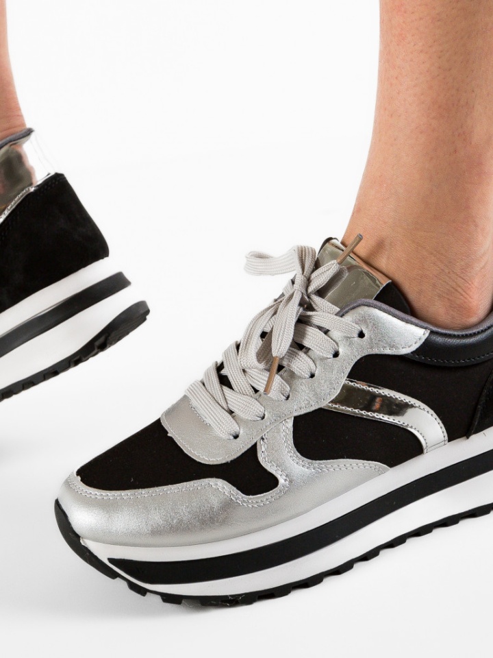 Pantofi Sport Agnes Argintii