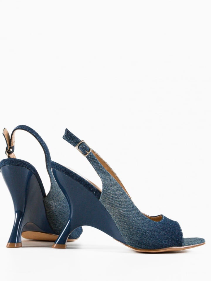 Sandale cu toc Asuka Aurii