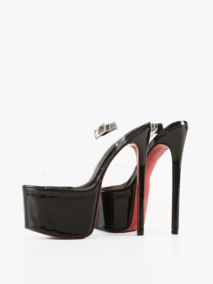 Sandale cu toc Canterion Negre